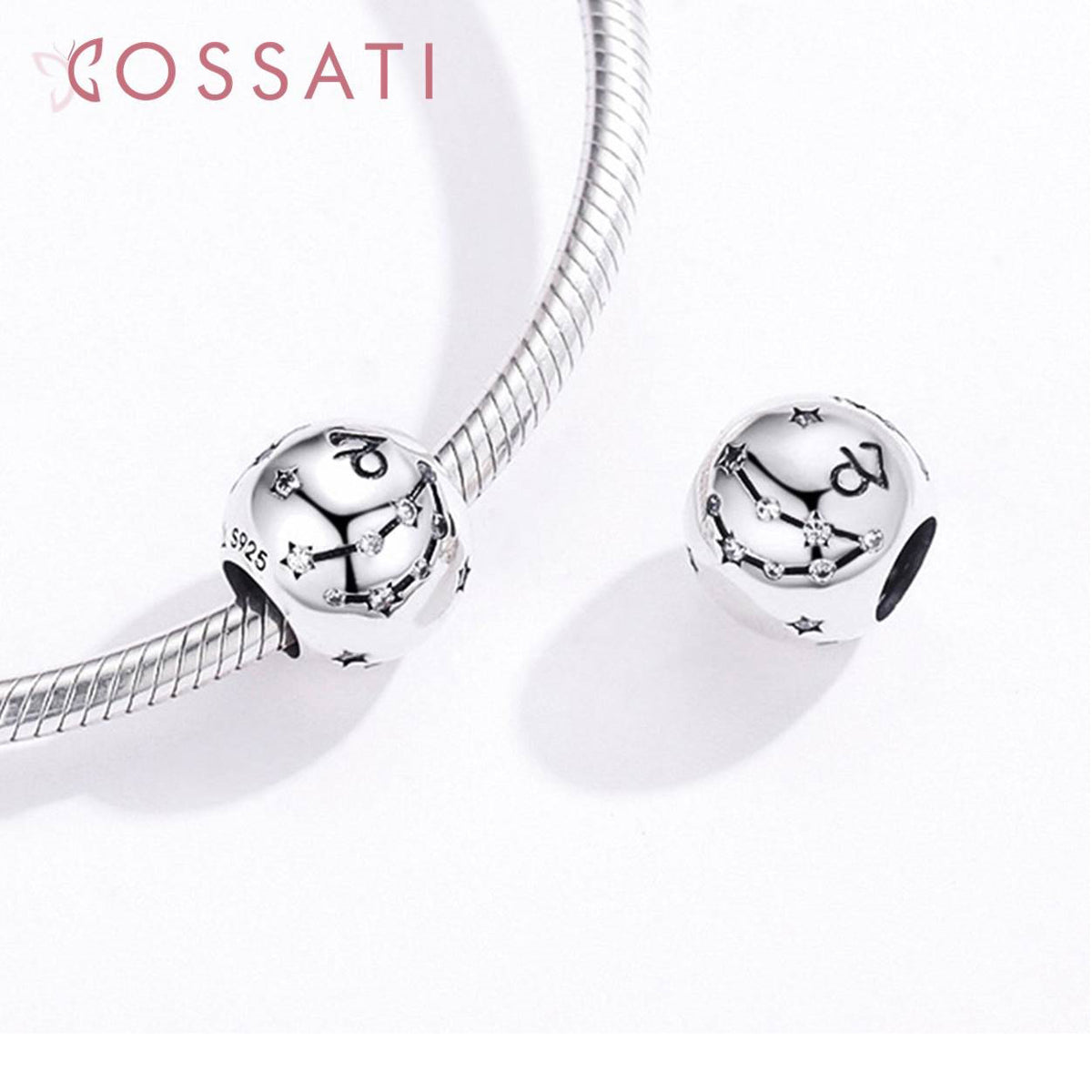 Charm De Plata Esterlina 925 Scc1218 Signos Del Zodiaco Color Capricornio - 10