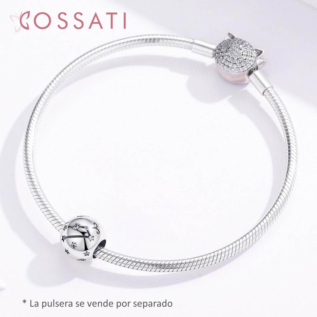 Charm De Plata Esterlina 925 Scc1218 Signos Del Zodiaco Color Aries - 1