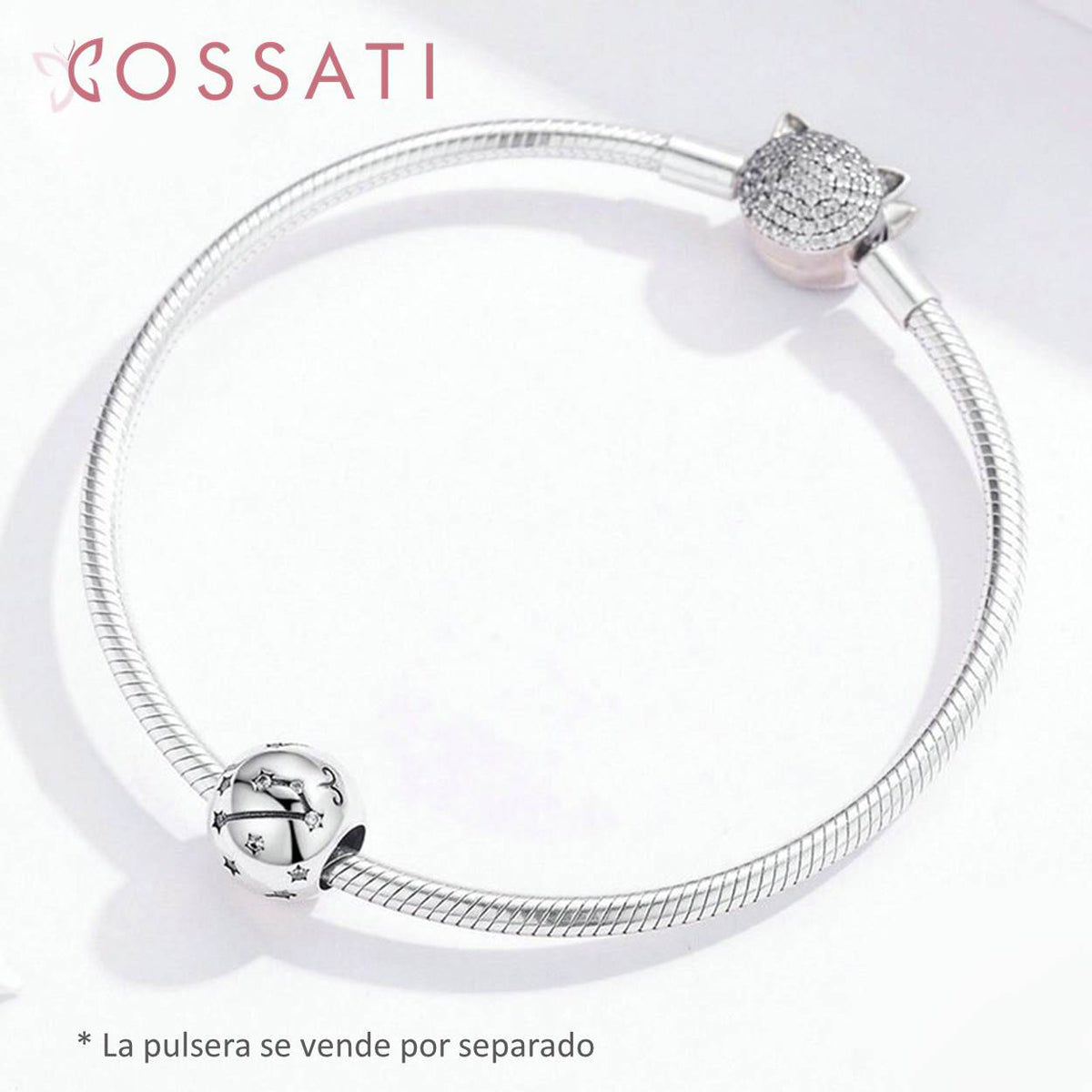 Charm De Plata Esterlina 925 Scc1218 Signos Del Zodiaco Color Tauro - 2