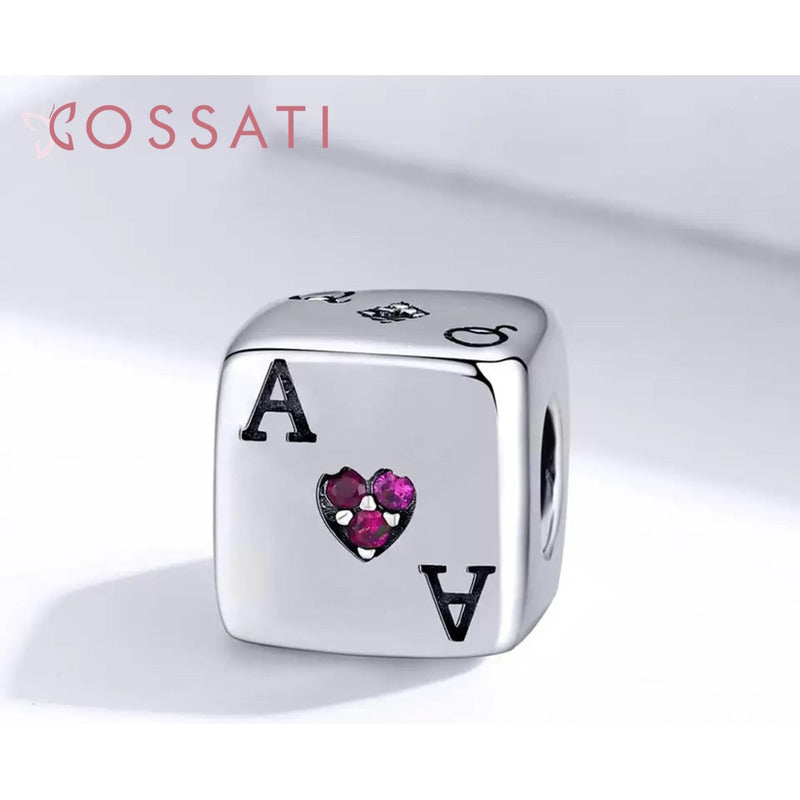 Charm Dije Plata Ley 925 Cossati Scc1440 Dado De La Suerte