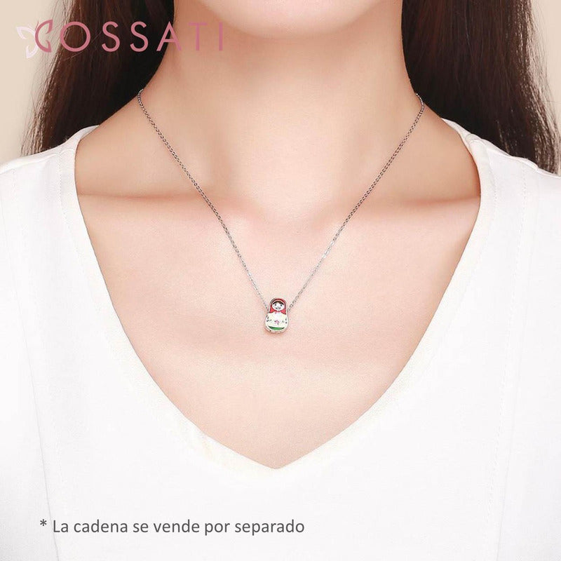 Charm De Plata Esterlina 925 Scc1086 100% Original Muñeca Rusa