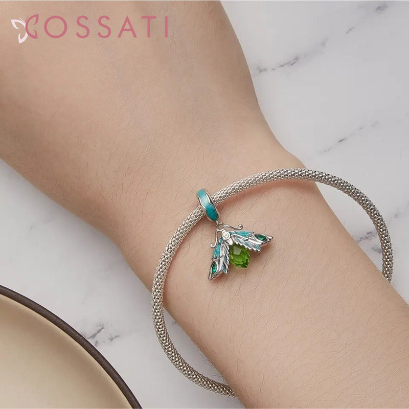 Charm Dije Plata De Ley 925 Cossati Bsc866 Polilla Verde