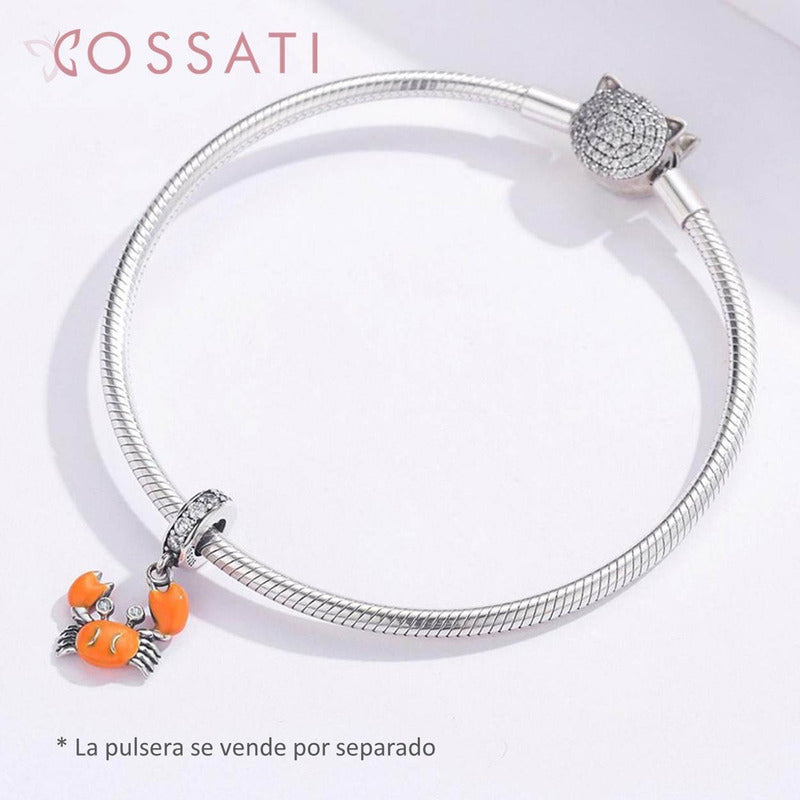 Charm De Plata Esterlina 925 Bsc076 Original Cangrejo De Verano