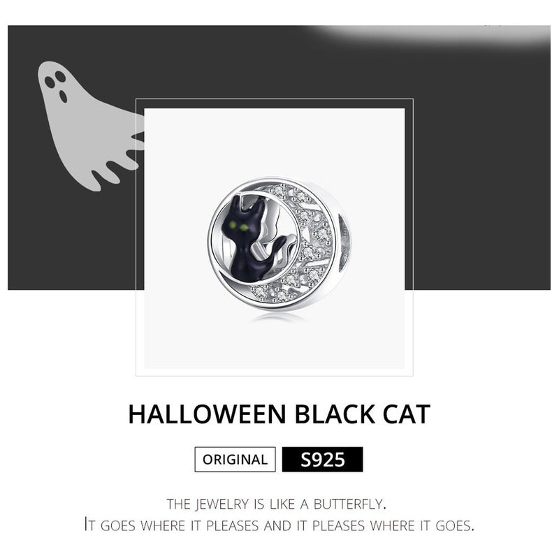 Charm Halloween De Plata Esterlina 925 Bsc325 Original