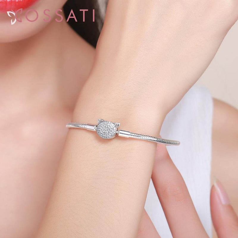 Pulsera De Plata Esterlina 925 Scb053 Original - Para Mujer