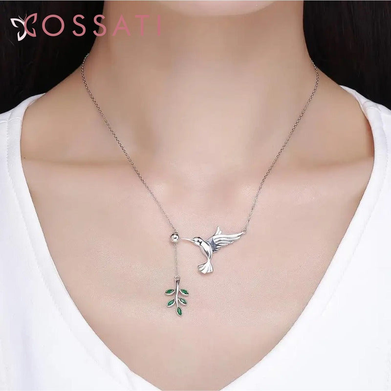 Gargantilla Collar Plata De Ley S925 Scn217 Ave Colibrí