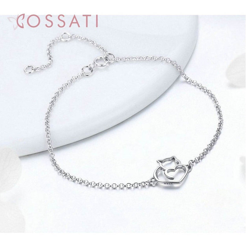 Pulsera Brazalete De Plata 925 Original Scb102 Para Mujer