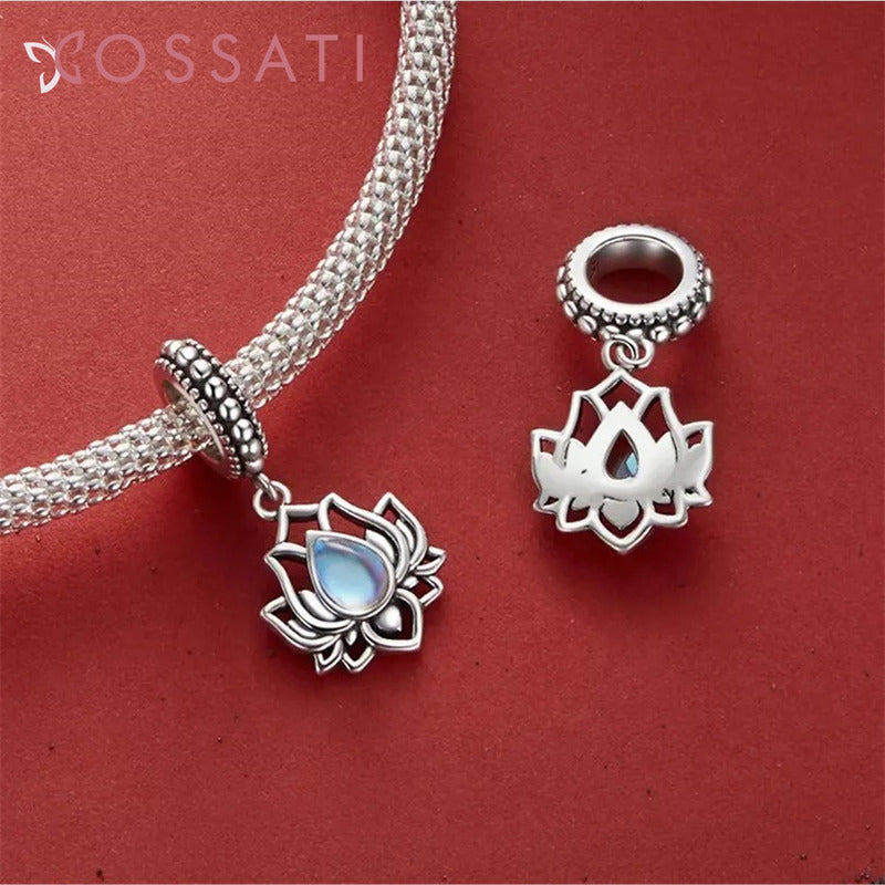 Charm Dije Plata De Ley S925 Cossati Scc2847 Flor De Loto