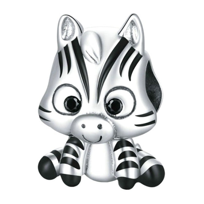 Charm De Plata Esterlina 925 Cossati Bsc387 Original Cartoon Zebra