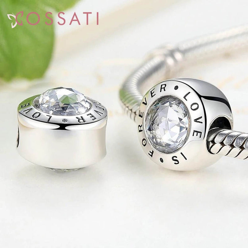 Charm De Plata Esterlina 925 Pas342 100% Original Love Is Forever