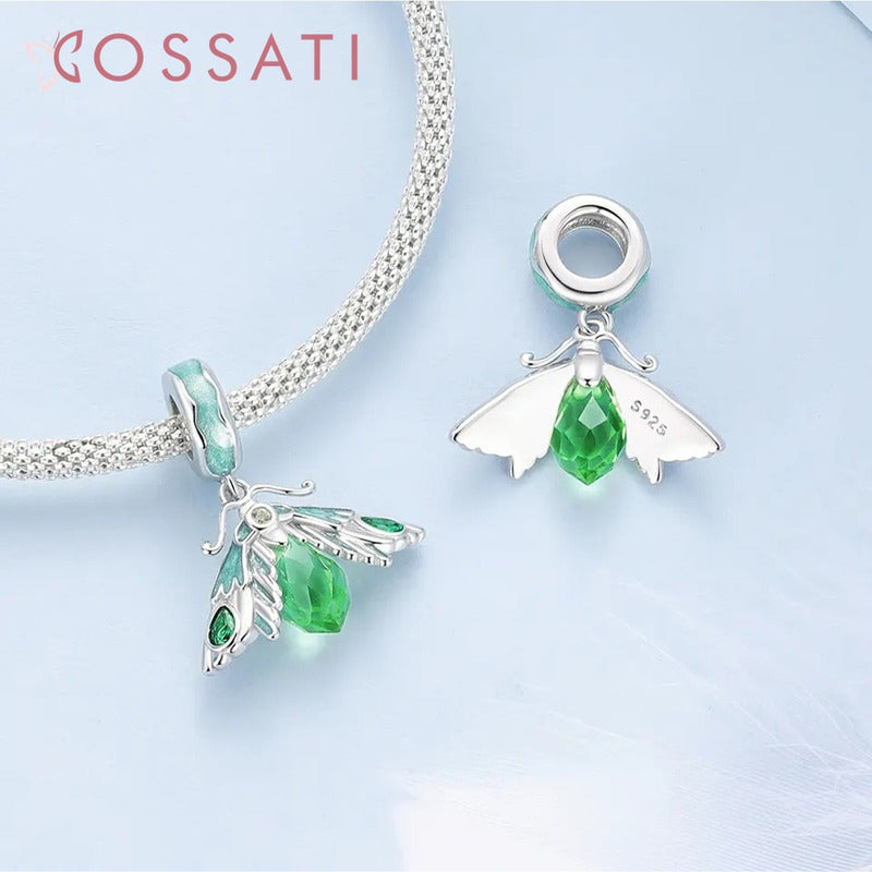 Charm Dije Plata De Ley 925 Cossati Bsc866 Polilla Verde