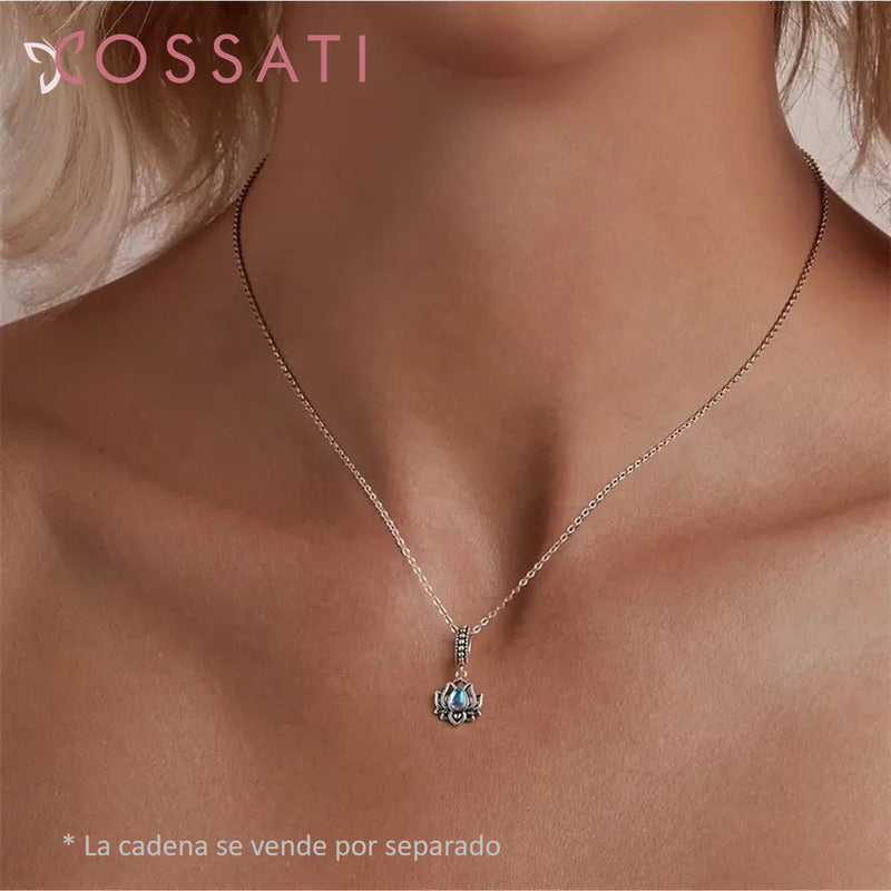 Charm Dije Plata De Ley S925 Cossati Scc2847 Flor De Loto