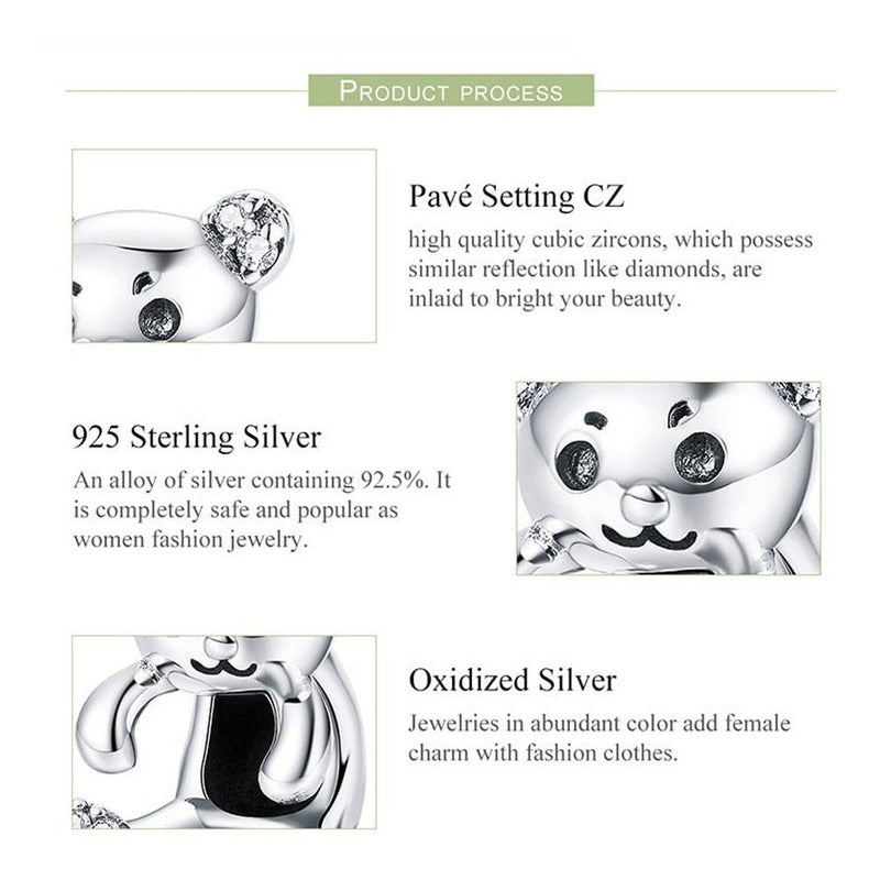 Charm De Plata Esterlina 925 Scc984 100% Original