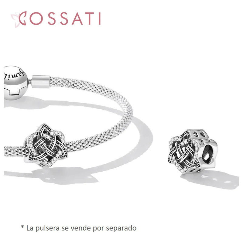 Charm Dije De Plata 925 Scc2304 Nudo De Bruja Corazón Celta