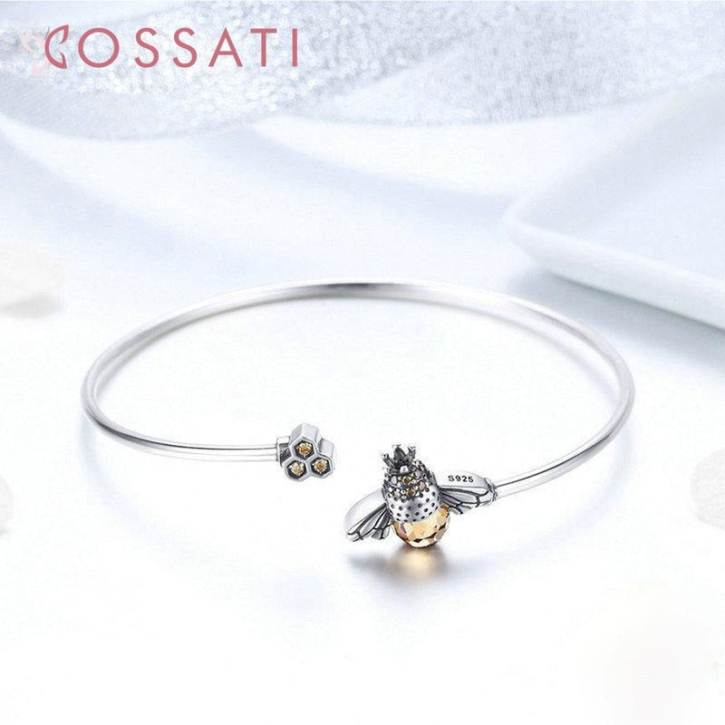 Pulsera Brazalete De Plata Esterlina 925 Original Scb104 6 Cm 20 Cm