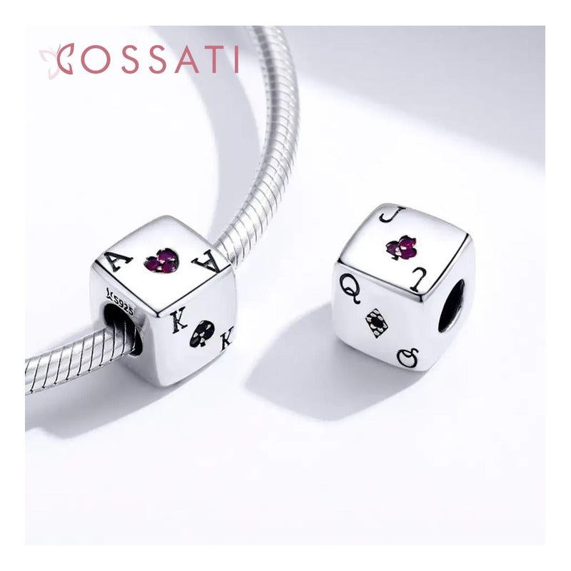 Charm Dije Plata Ley 925 Cossati Scc1440 Dado De La Suerte