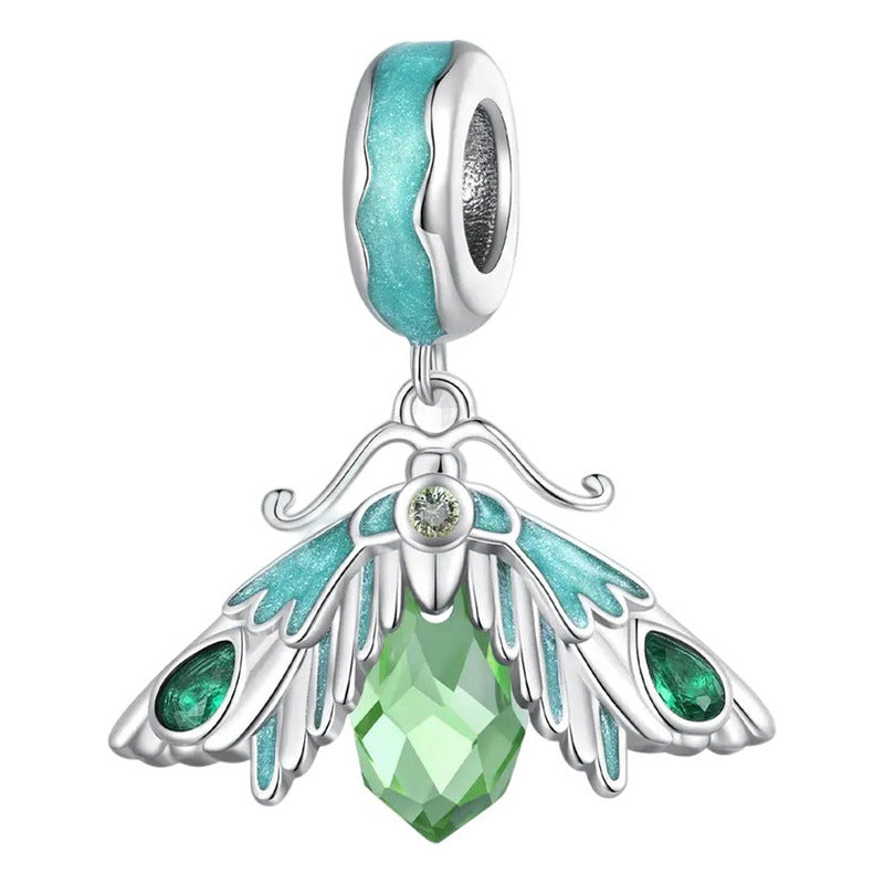 Charm Dije Plata De Ley 925 Cossati Bsc866 Polilla Verde