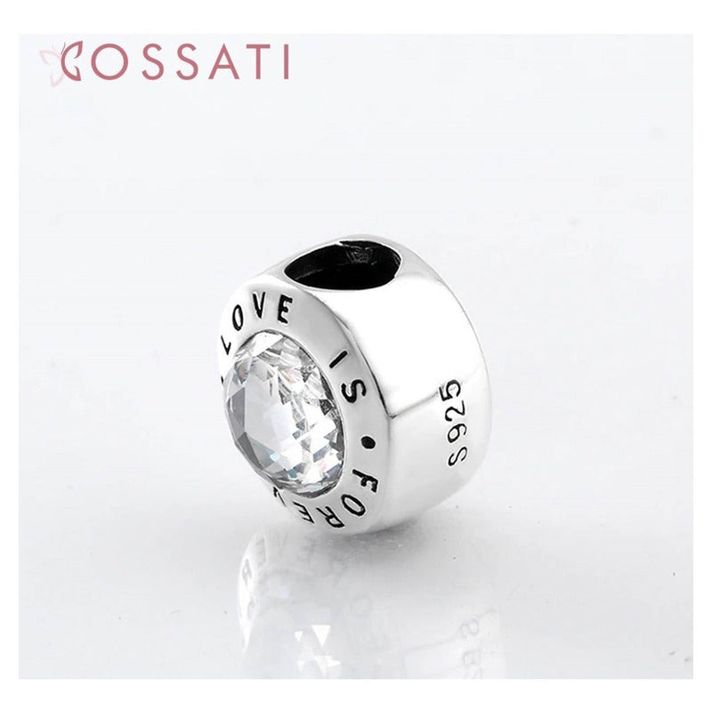 Charm De Plata Esterlina 925 Pas342 100% Original Love Is Forever