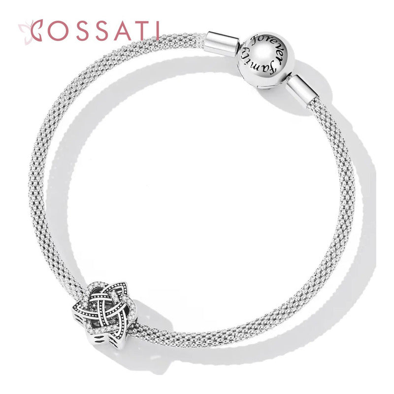 Charm Dije De Plata 925 Scc2304 Nudo De Bruja Corazón Celta