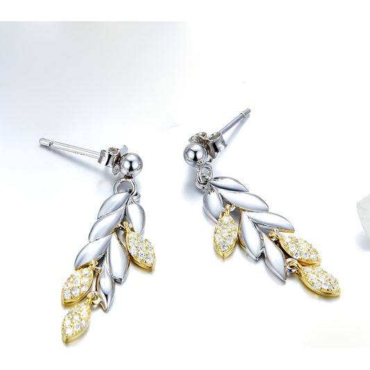 Aretes Pendientes De Plata Esterlina 925 Bse025