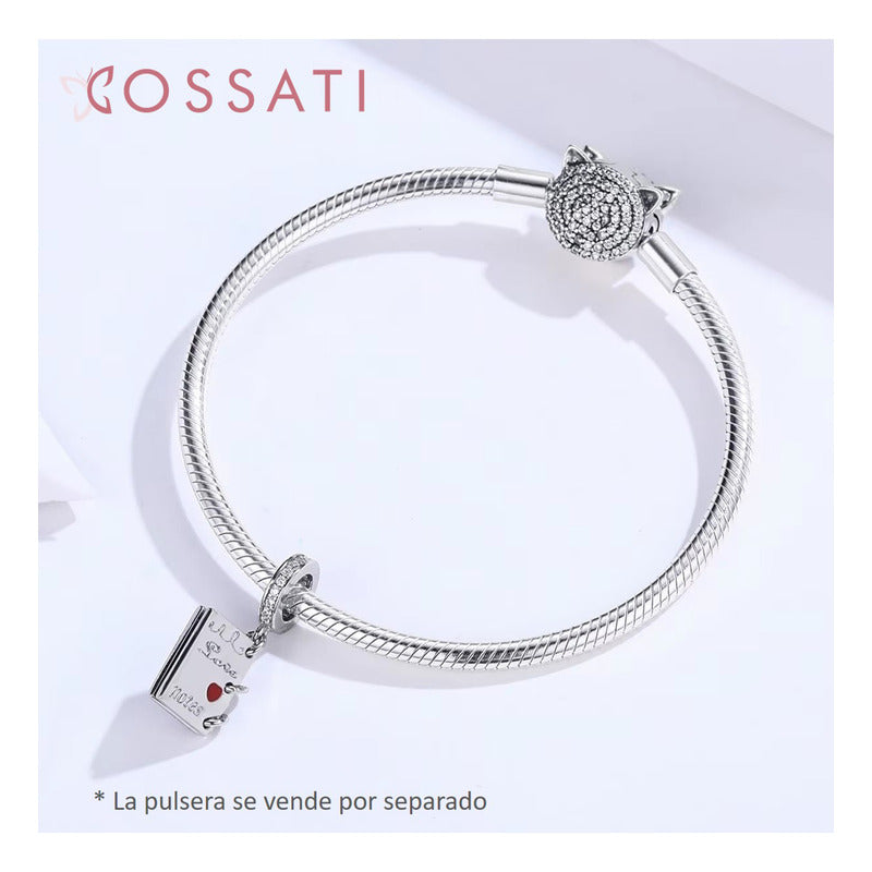Charm Dije Plata De Ley 925 Cossati Scc1262 Libro Notas Amor