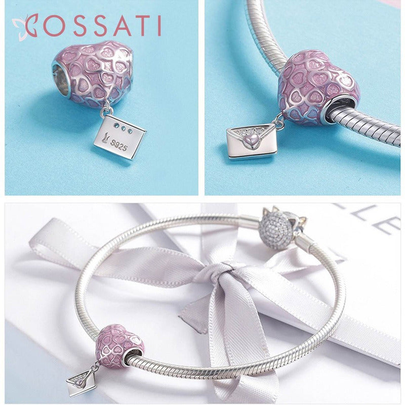 Charm De Plata Esterlina 925 Scc1080 100% Original Corazón