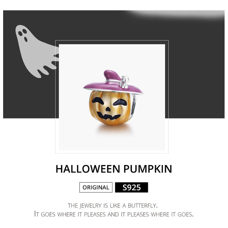 Charm Halloween De Plata Esterlina 925 Bsc329 Original