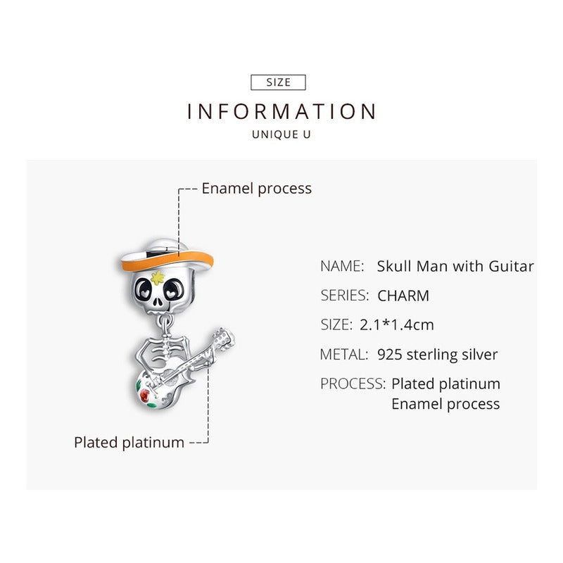 Charm Halloween De Plata Esterlina 925 Bsc327 Original