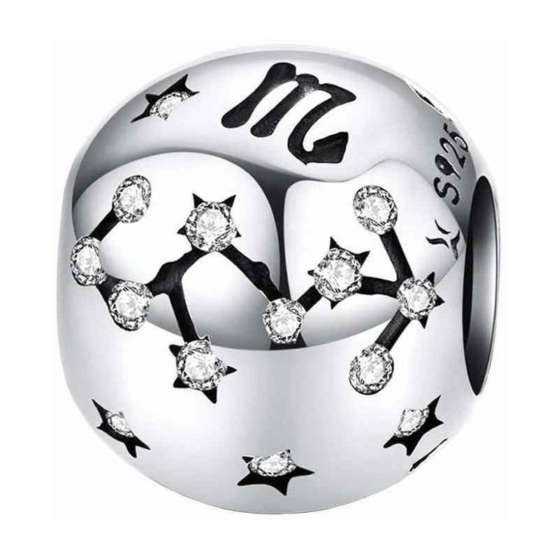 Charm De Plata Esterlina 925 Scc1218 Signos Del Zodiaco Color Escorpión - 8