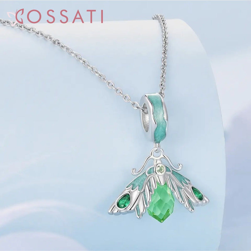 Charm Dije Plata De Ley 925 Cossati Bsc866 Polilla Verde