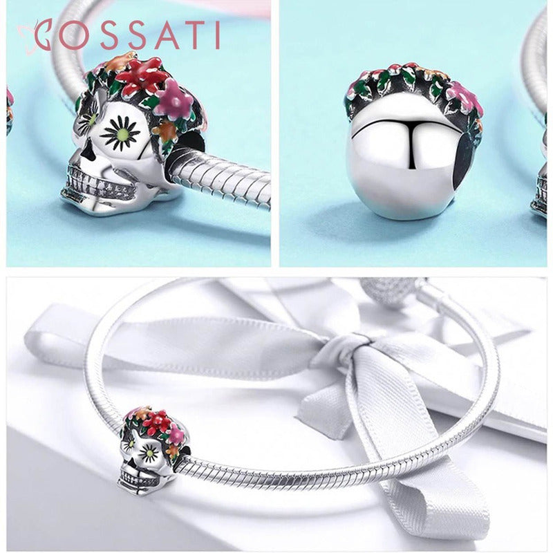 Charm De Plata Esterlina 925 Scc888 100% Original Calavera