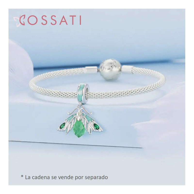 Charm Dije Plata De Ley 925 Cossati Bsc866 Polilla Verde