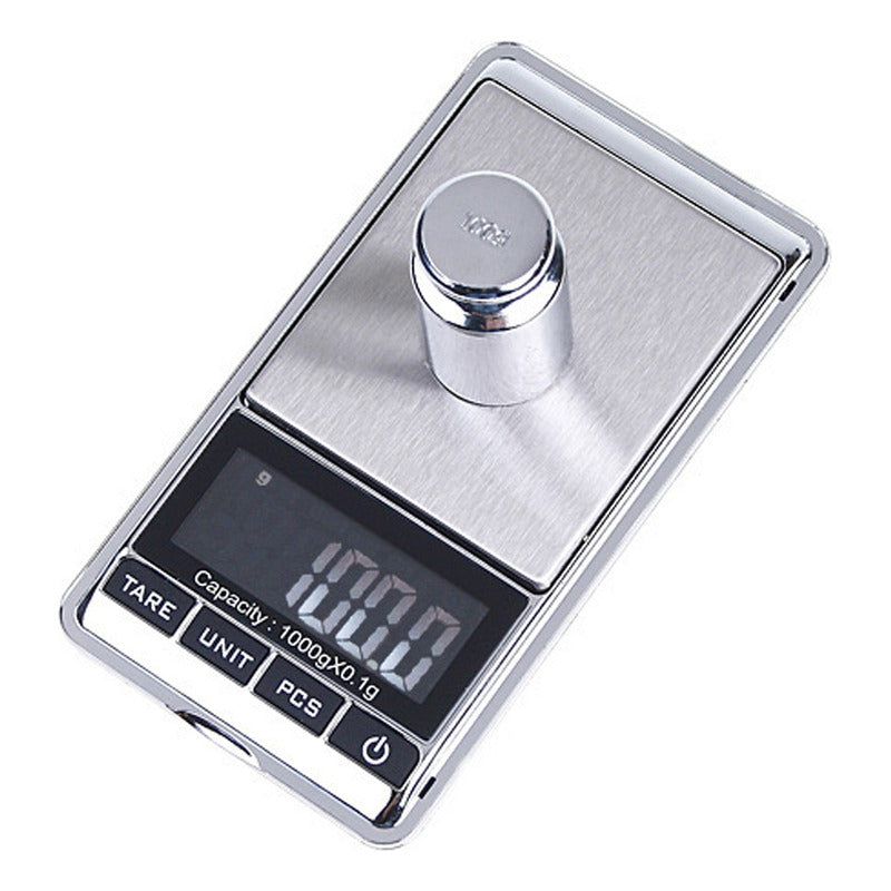 Báscula Digital Gramera - Pesa Desde 0.1 A 1000g (1kg) Capacidad Máxima 1000 G Color Negro