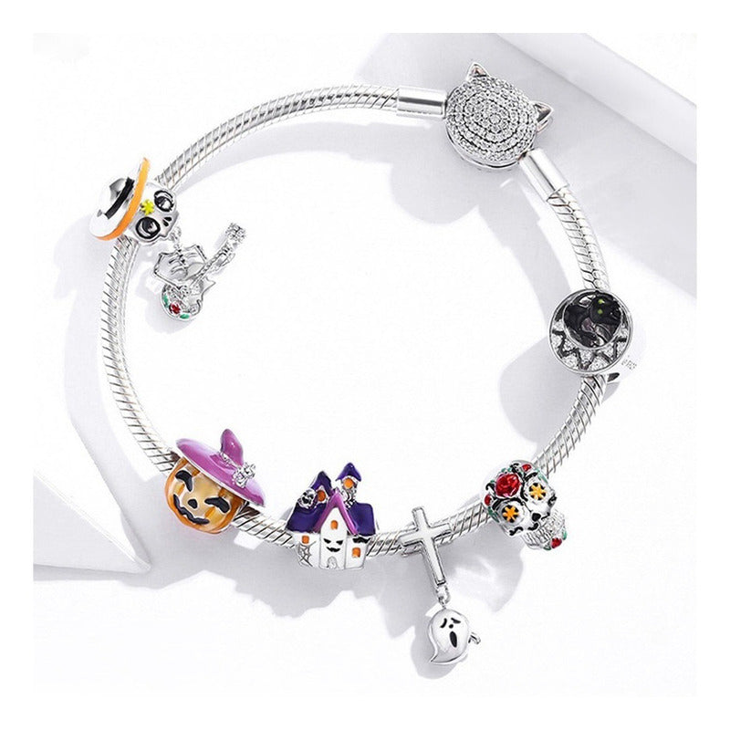 Charm Halloween De Plata Esterlina 925 Bsc329 Original