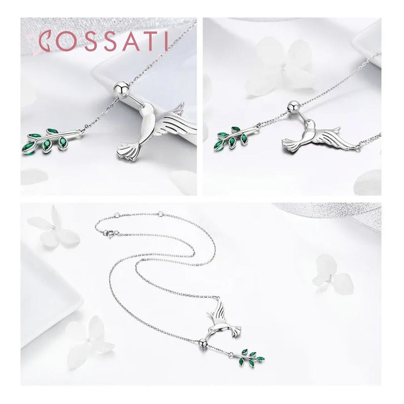 Gargantilla Collar Plata De Ley S925 Scn217 Ave Colibrí