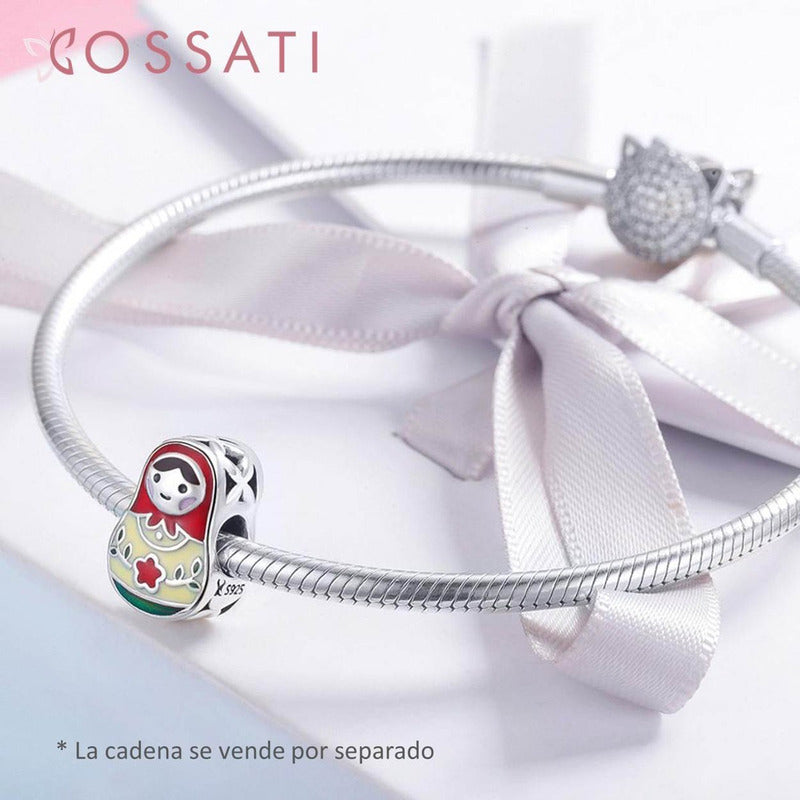 Charm De Plata Esterlina 925 Scc1086 100% Original Muñeca Rusa