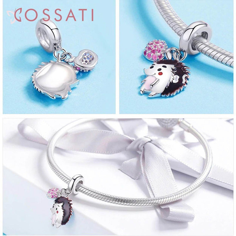 Charm De Plata Esterlina 925 Scc1061 100% Original Erizo