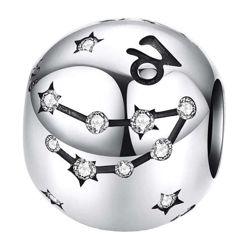 Charm De Plata Esterlina 925 Scc1218 Signos Del Zodiaco Color Capricornio - 10
