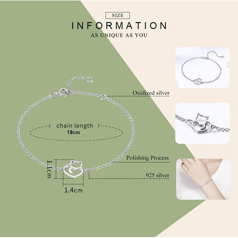 Pulsera Brazalete De Plata 925 Original Scb102 Para Mujer