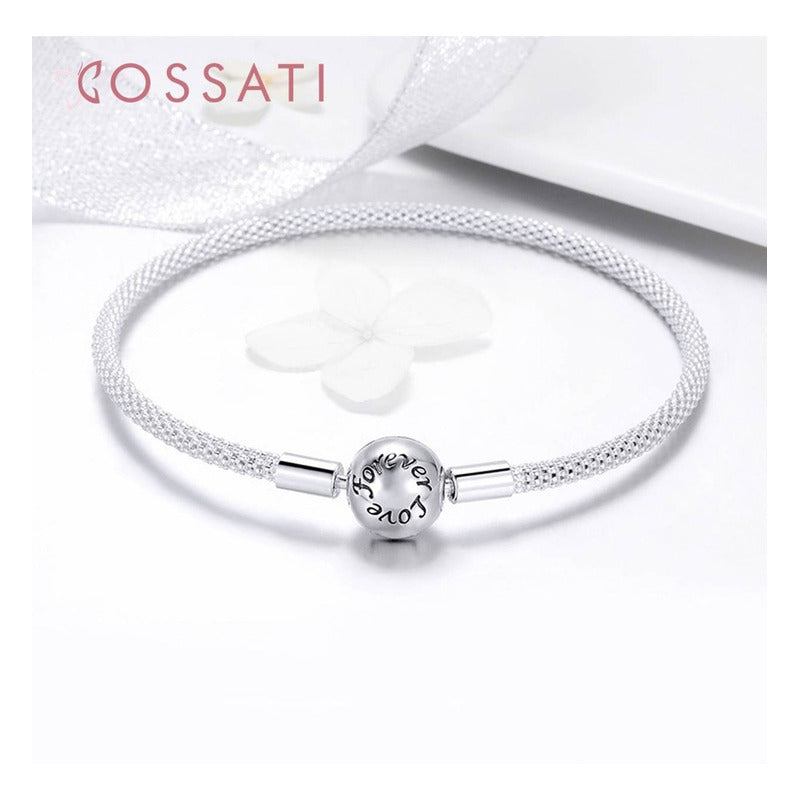 Pulsera De Plata Esterlina 925 Scb105 100% Original