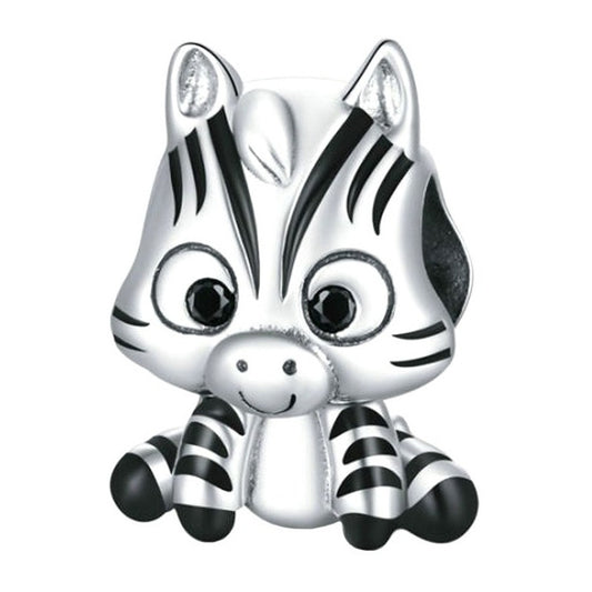 Charm De Plata Esterlina 925 Cossati Bsc387 Original Cartoon Zebra