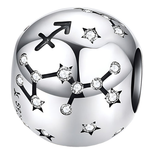 Charm De Plata Esterlina 925 Scc1218 Signos Del Zodiaco Color Sagitario - 9