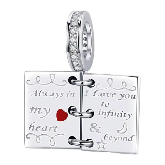 Charm Dije Plata De Ley 925 Cossati Scc1262 Libro Notas Amor