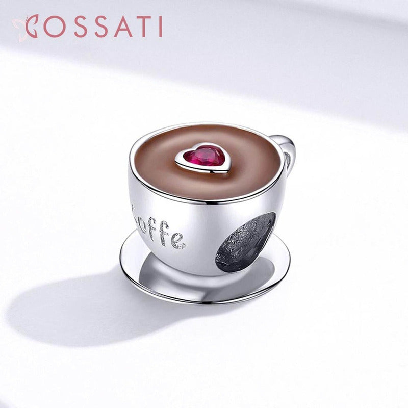 Charm De Plata Esterlina 925 Scc1286 Original Taza De Café