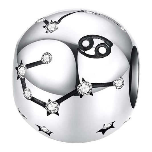 Charm De Plata Esterlina 925 Scc1218 Signos Del Zodiaco Color Cáncer - 4
