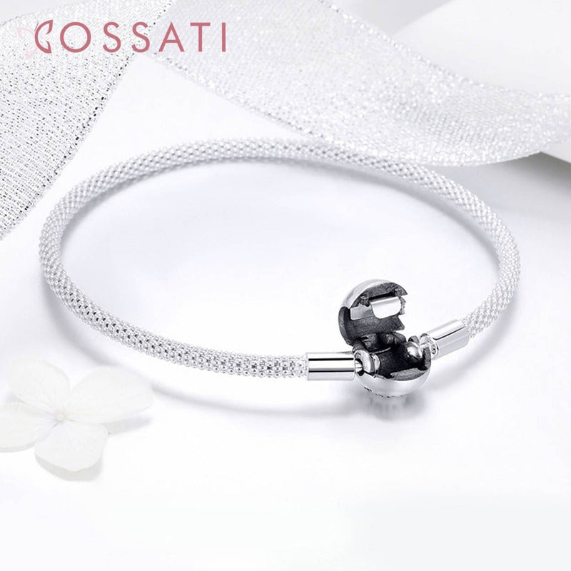 Pulsera De Plata Esterlina 925 Scb105 100% Original