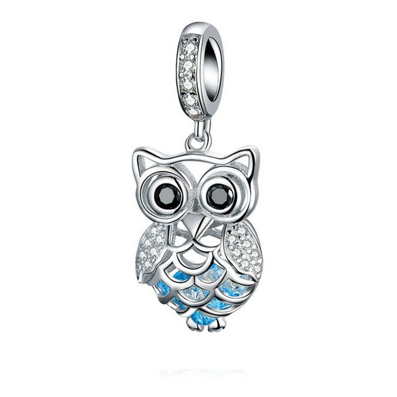 Charm De Plata Esterlina 925 Scc1124 100% Original Búho