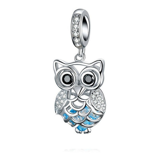 Charm De Plata Esterlina 925 Scc1124 100% Original Búho
