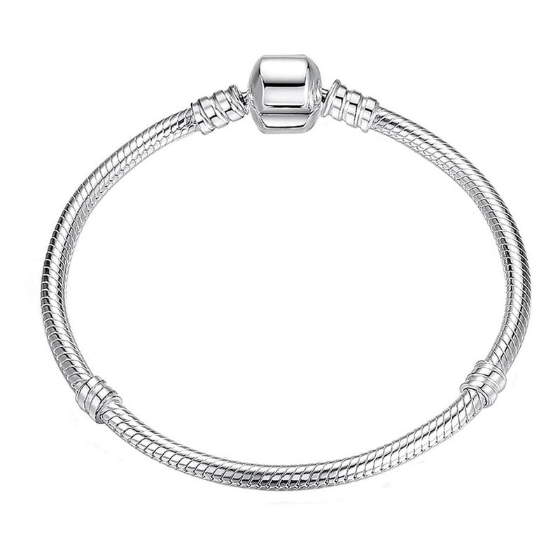 Pulsera De Plata Esterlina 925 Original Pas902 Broche Liso