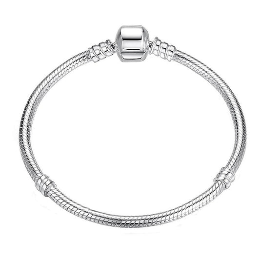 Pulsera De Plata Esterlina 925 Original Pas902 Broche Liso